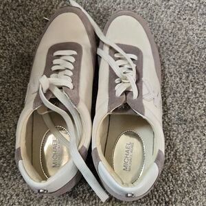 MICHAEL Michael Kors Cream and Gray Athletic Shoes